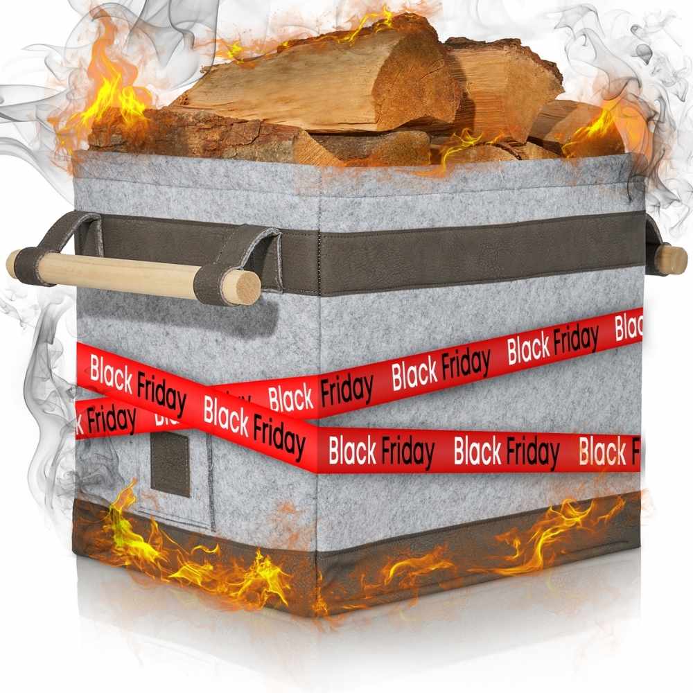 FireMaster Holzkorb - Für eine saubere Kaminlandschaft! - OAKAGE