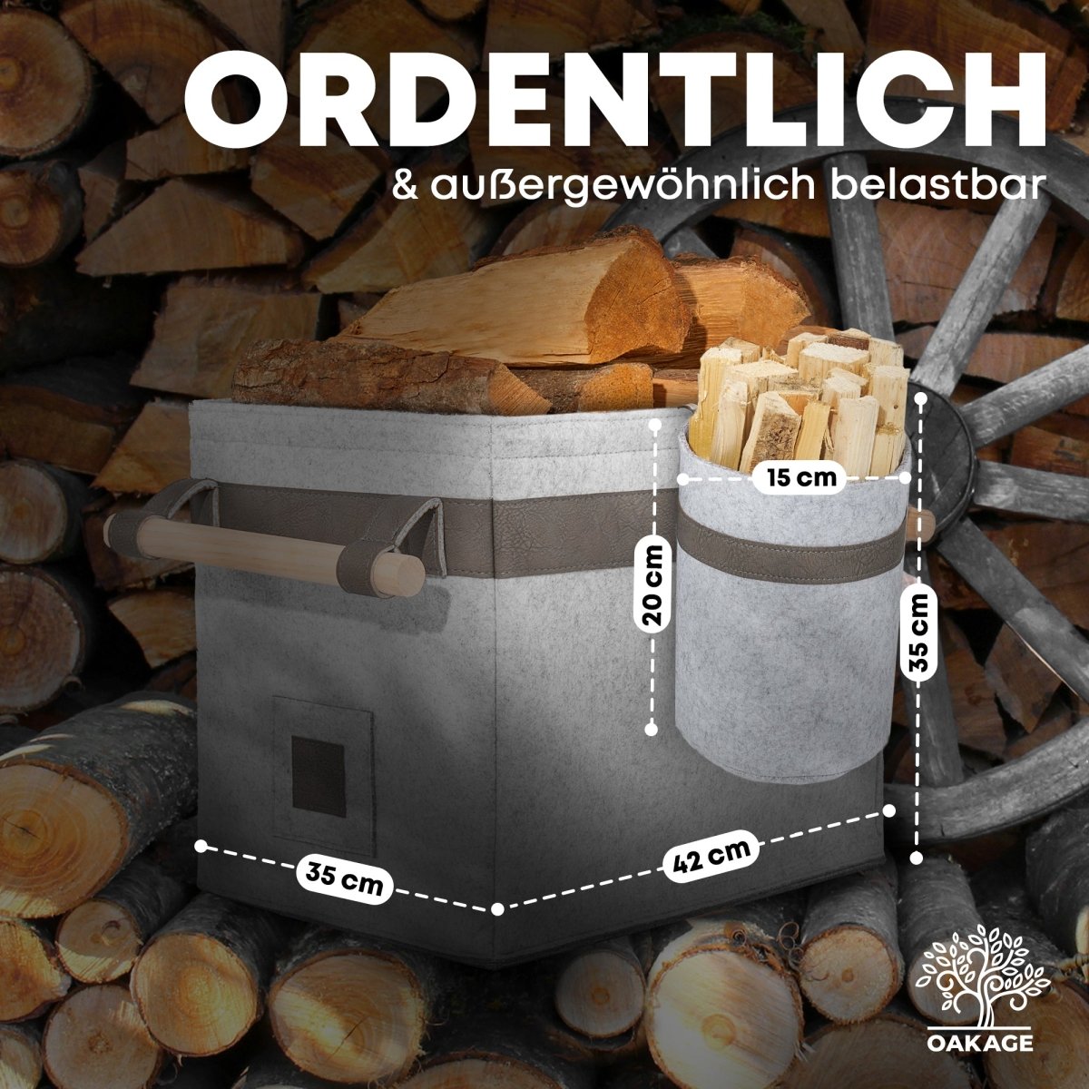 Classic Duo Holzkorb - Für noch mehr Ordnung! - OAKAGE