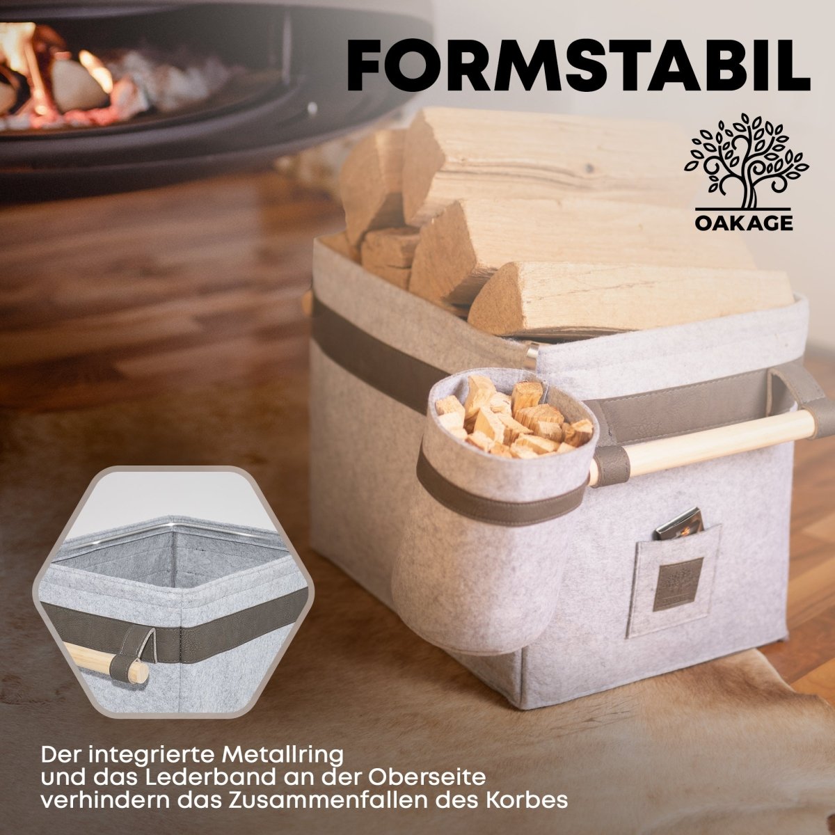 Classic Duo Holzkorb - Für noch mehr Ordnung! - OAKAGE