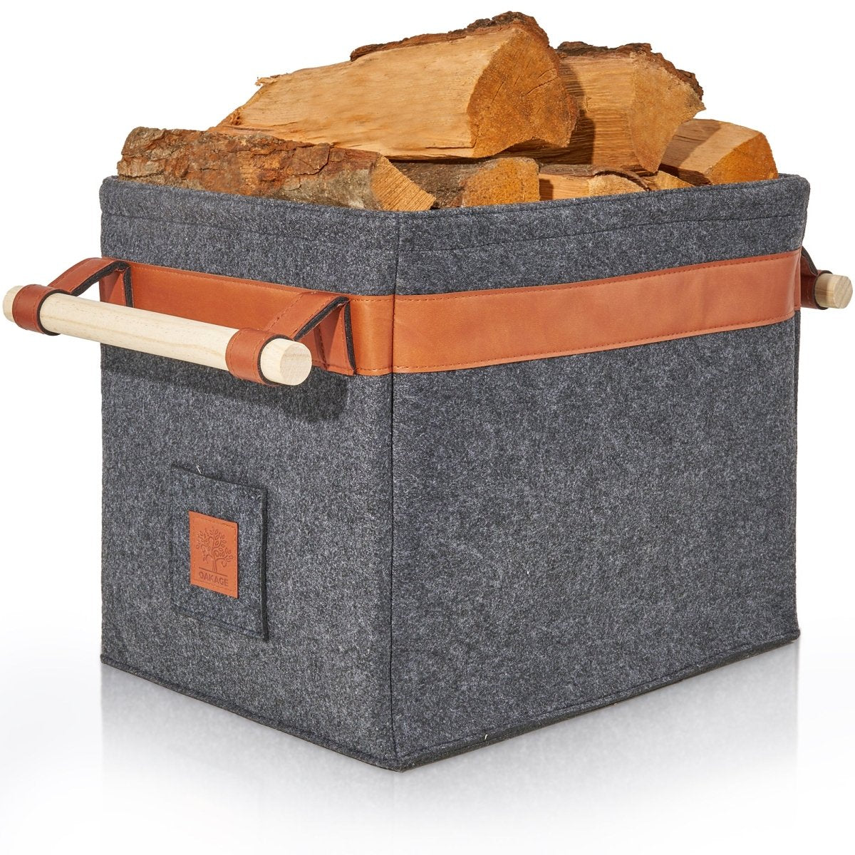 Classic Holzkorb - Stilvoller Begleiter für gemütliche Abende! - OAKAGE