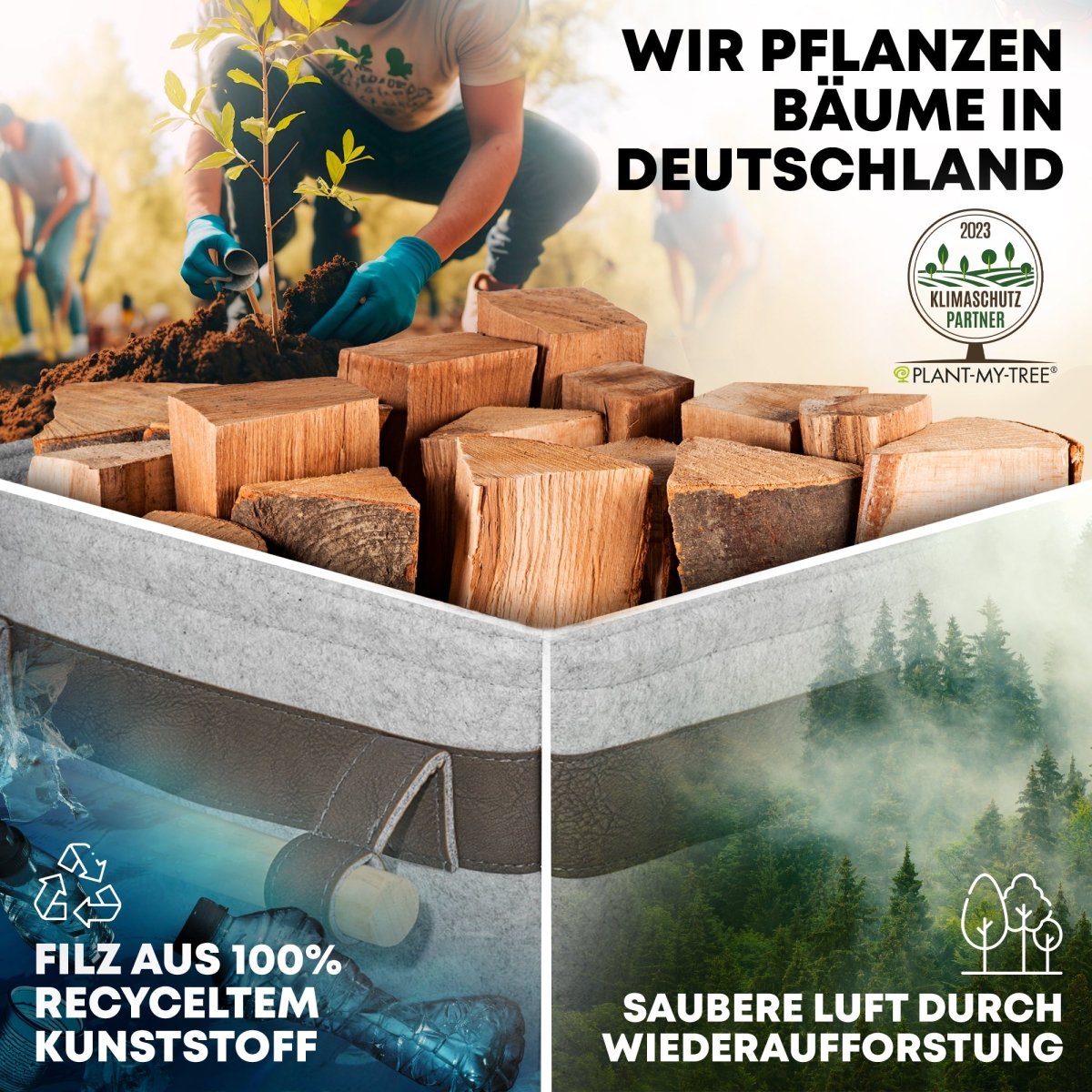 Classic Holzkorb - Stilvoller Begleiter für gemütliche Abende! - OAKAGE