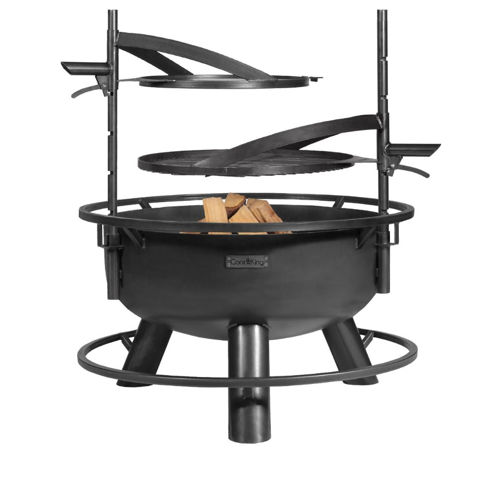 FERRO – Premium Feuerschale mit Grill & höhenverstellbarem Rost - OAKAGE