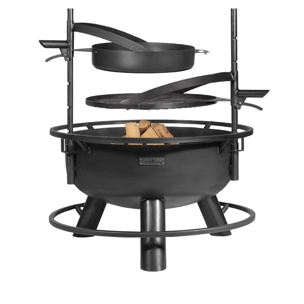 FERRO – Premium Feuerschale mit Grill & höhenverstellbarem Rost - OAKAGE