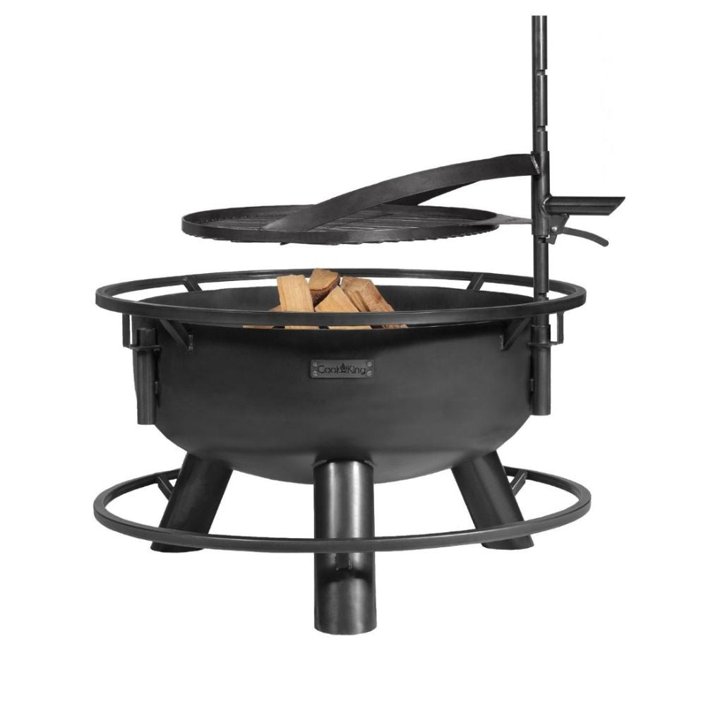 FERRO – Premium Feuerschale mit Grill & höhenverstellbarem Rost - OAKAGE