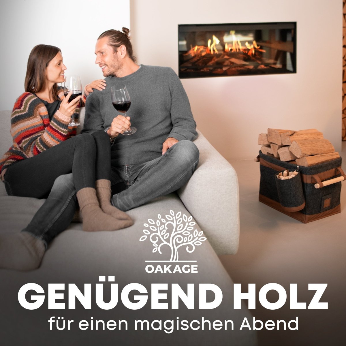 FireMaster Duo Holzkorb - Das Königsmodell unter den Körben! - OAKAGE