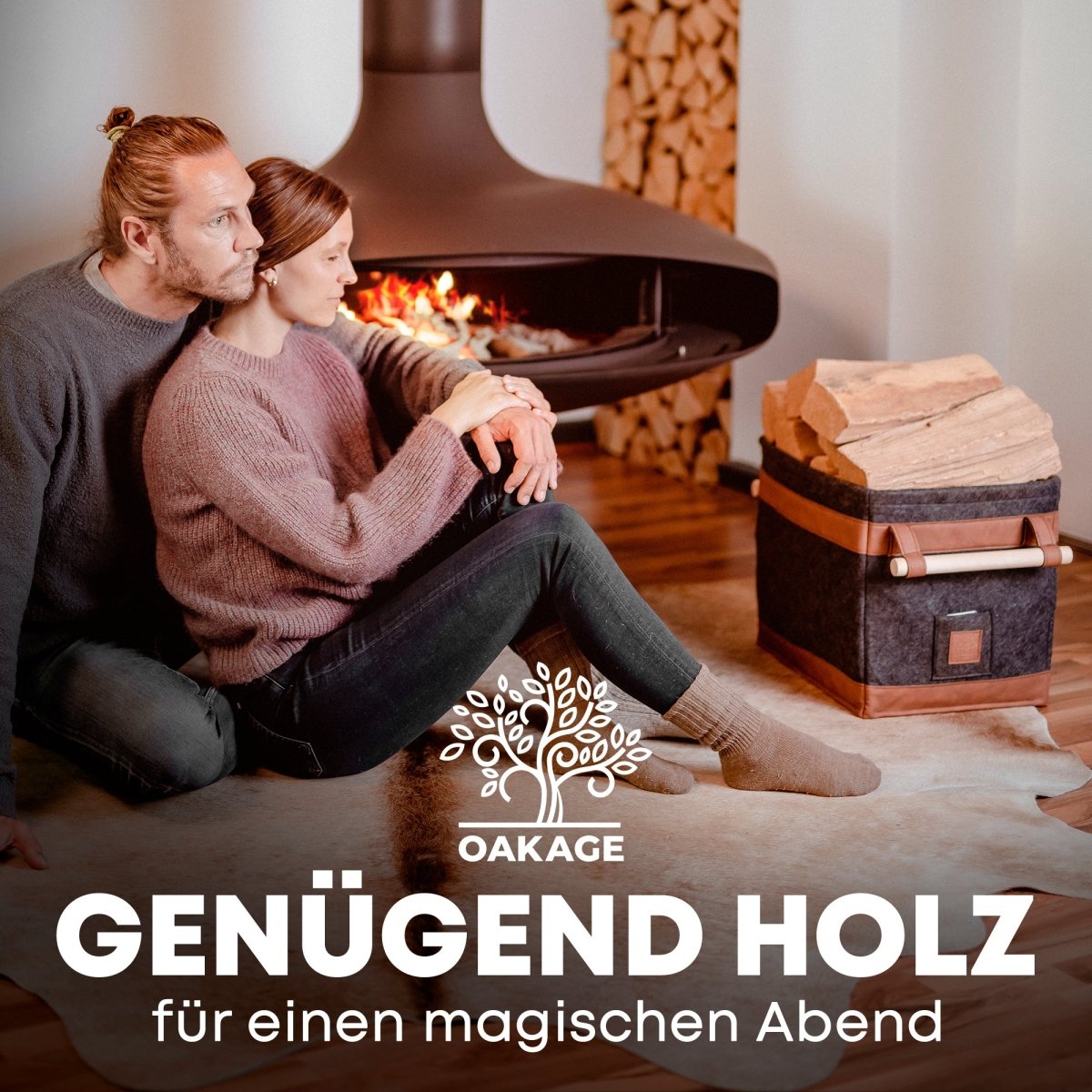 FireMaster Holzkorb - Für eine saubere Kaminlandschaft! - OAKAGE