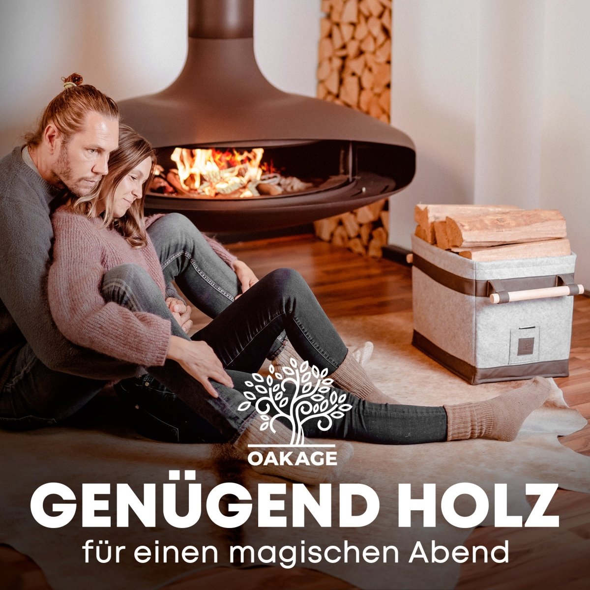 FireMaster Holzkorb - Für eine saubere Kaminlandschaft! - OAKAGE