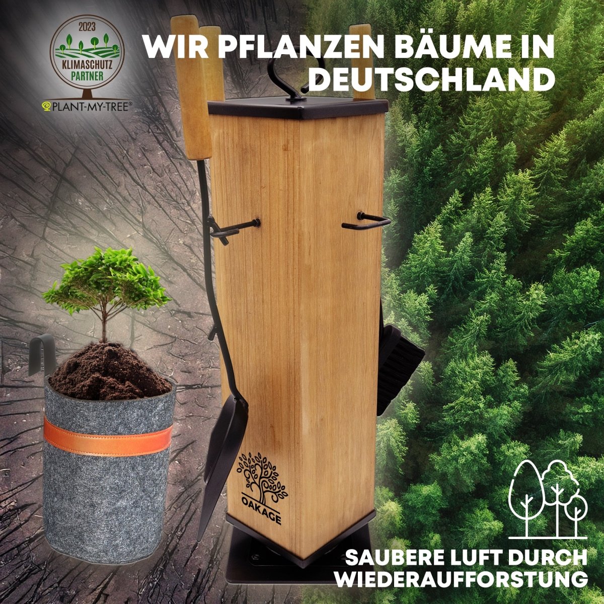 OAKAGE Kaminbesteck Classic – Stilvolles Design trifft maximale Funktionalität - OAKAGE