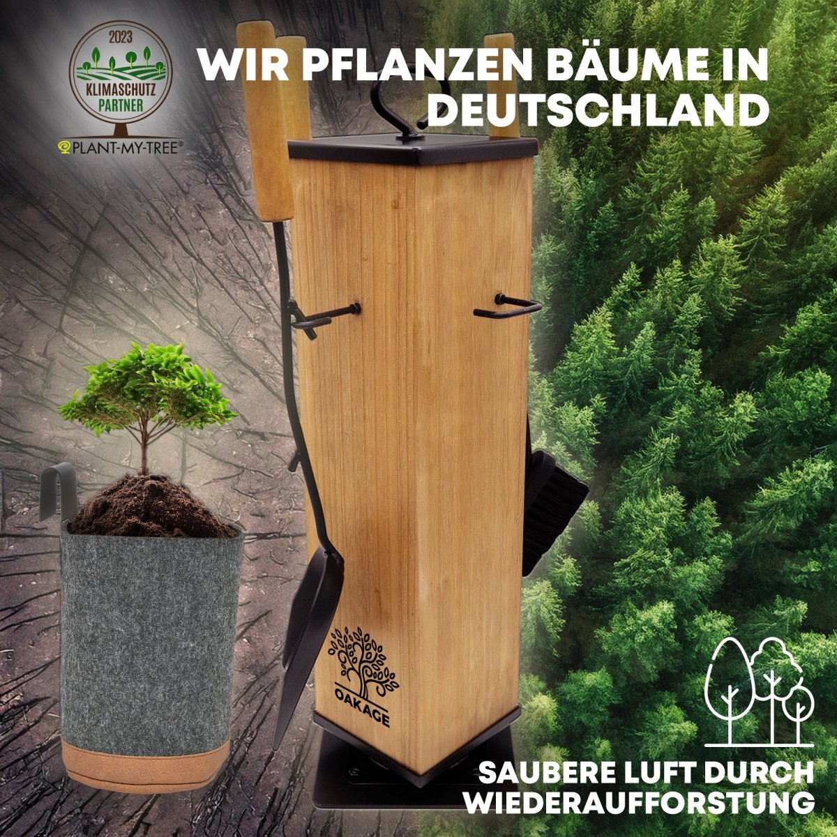 OAKAGE Kaminbesteck FireMaster – Stilvolles Design trifft maximale Funktionalität - OAKAGE