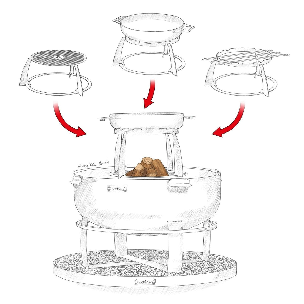 SOLARIS – XXL Feuerschale mit Grillfunktion für laue Sommernächte - OAKAGE