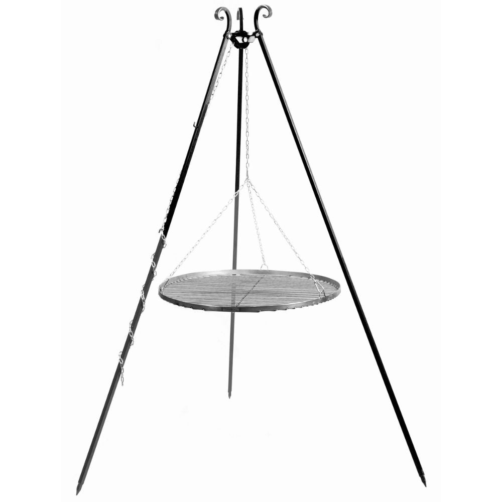 VIKING – XXL Schwenkgrill mit Kurbel & Ø 80 cm Feuerstahl für echtes Grillvergnügen - OAKAGE