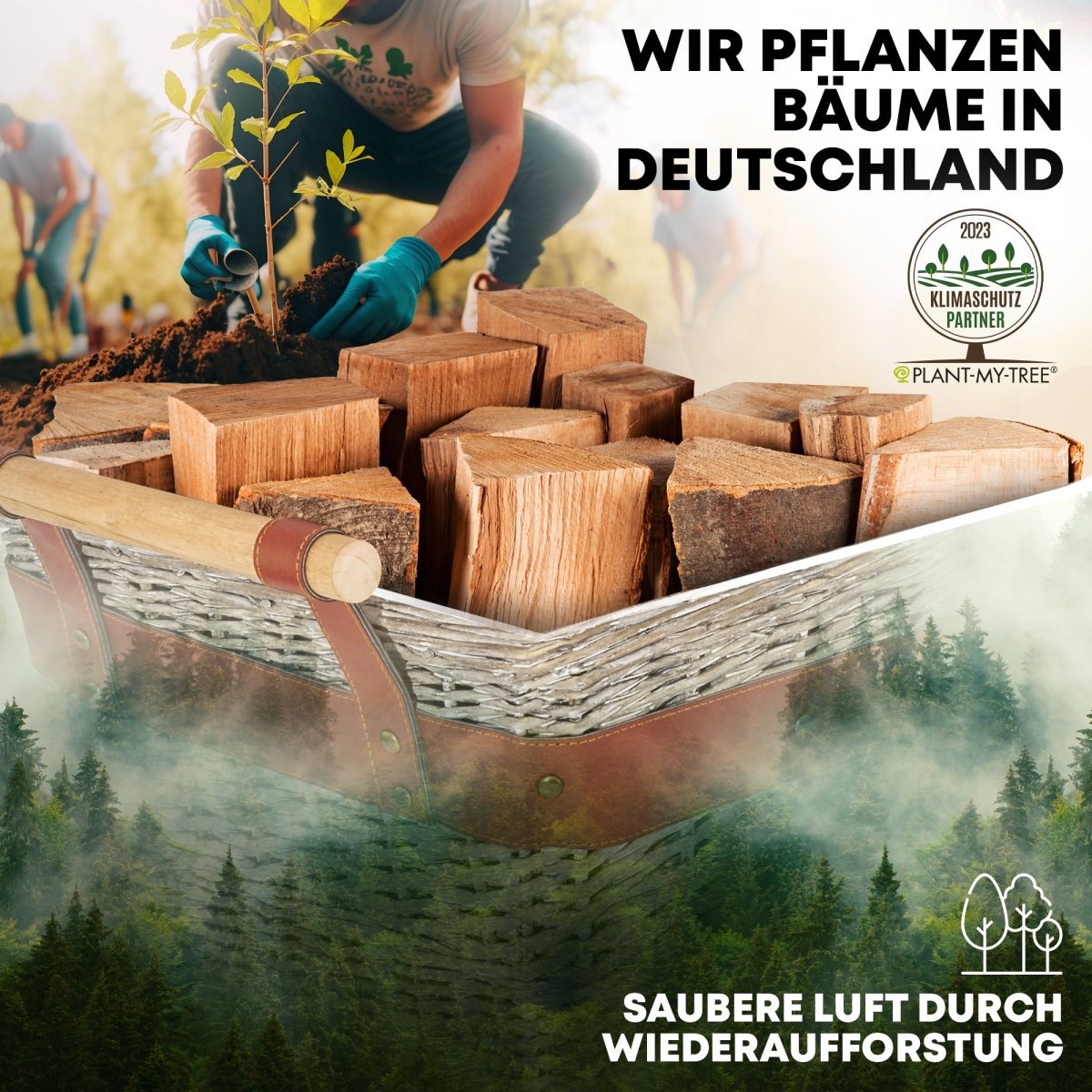 WillowWrap Holzkorb - Robust und ausreißsicher! - OAKAGE