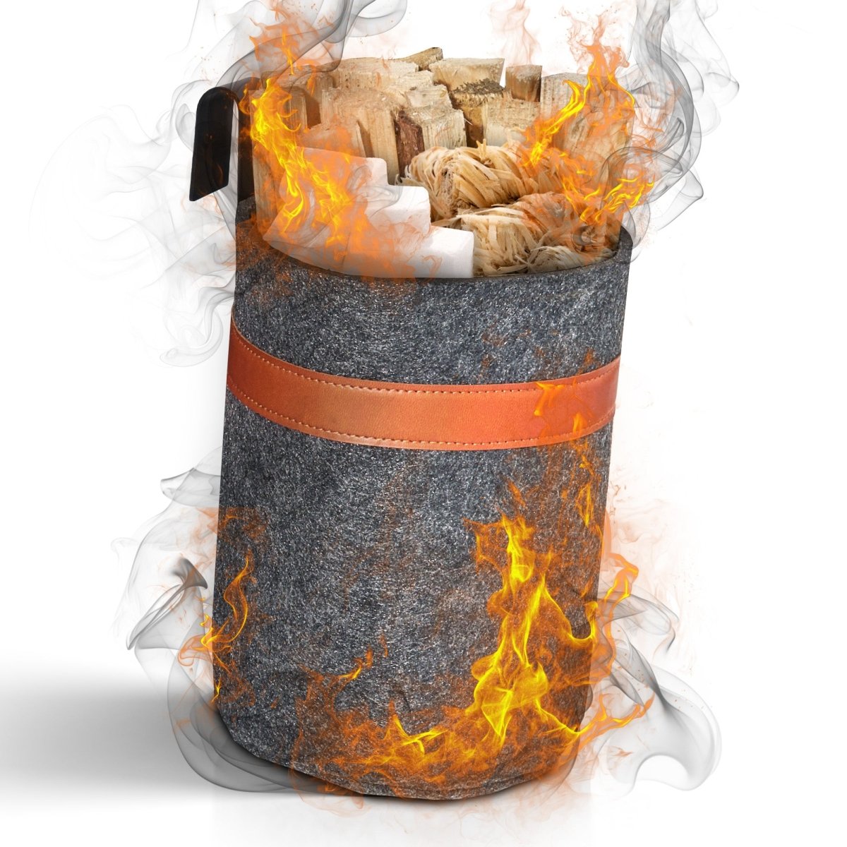 Zündholzkorb zum Einhängen – Praktisch, stilvoll und kompatibel zum Holzkorb Classic - OAKAGE