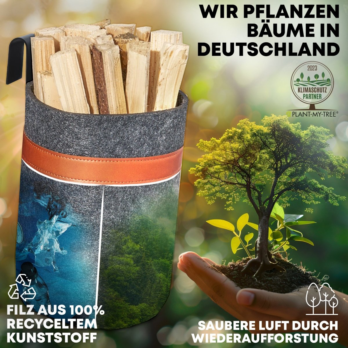 Zündholzkorb zum Einhängen – Praktisch, stilvoll und kompatibel zum Holzkorb Classic - OAKAGE