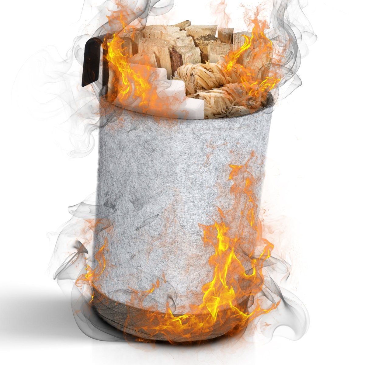 Zündholzkorb zum Einhängen – Praktisch, stilvoll und kompatibel zum Holzkorb FireMaster - OAKAGE