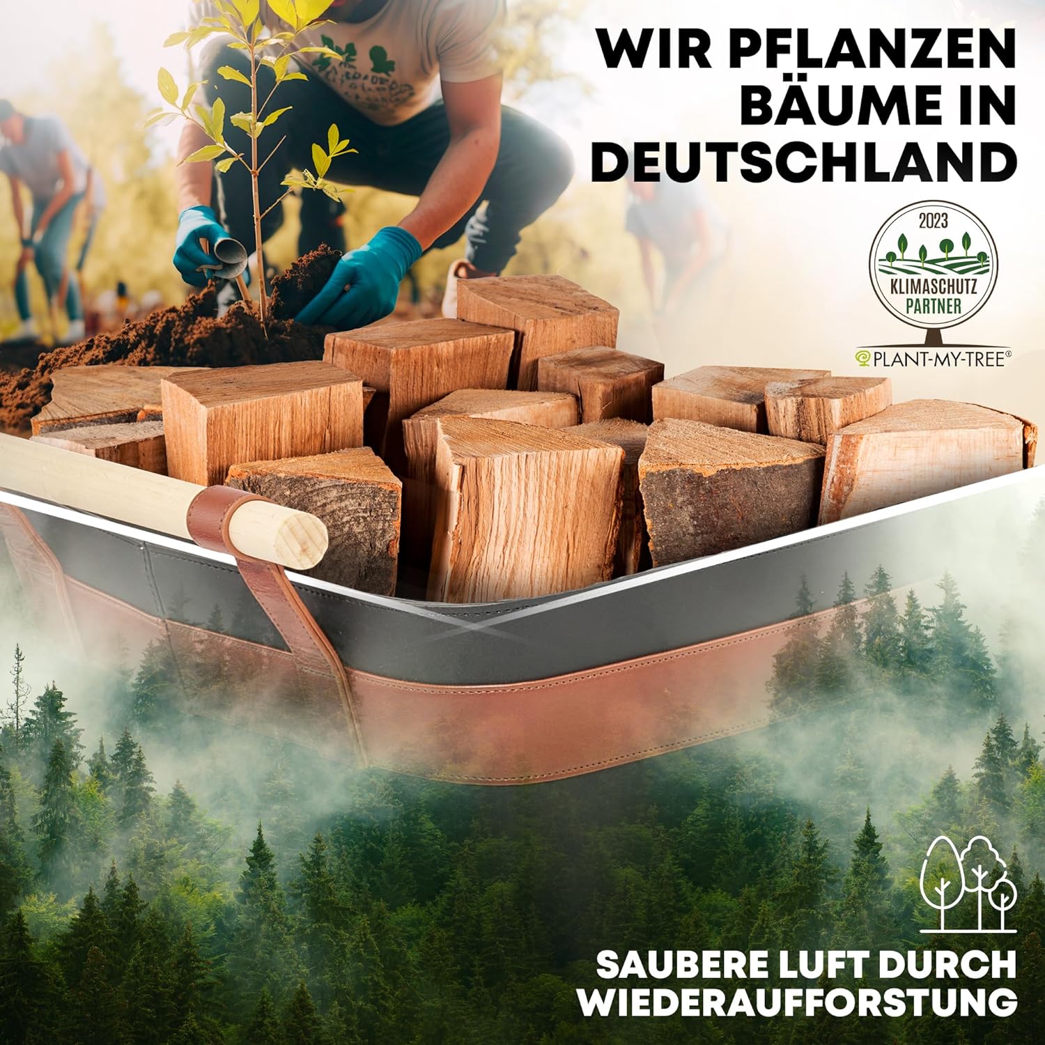 LuxeLeather Holzkorb - Für magische Abende mit Stil!