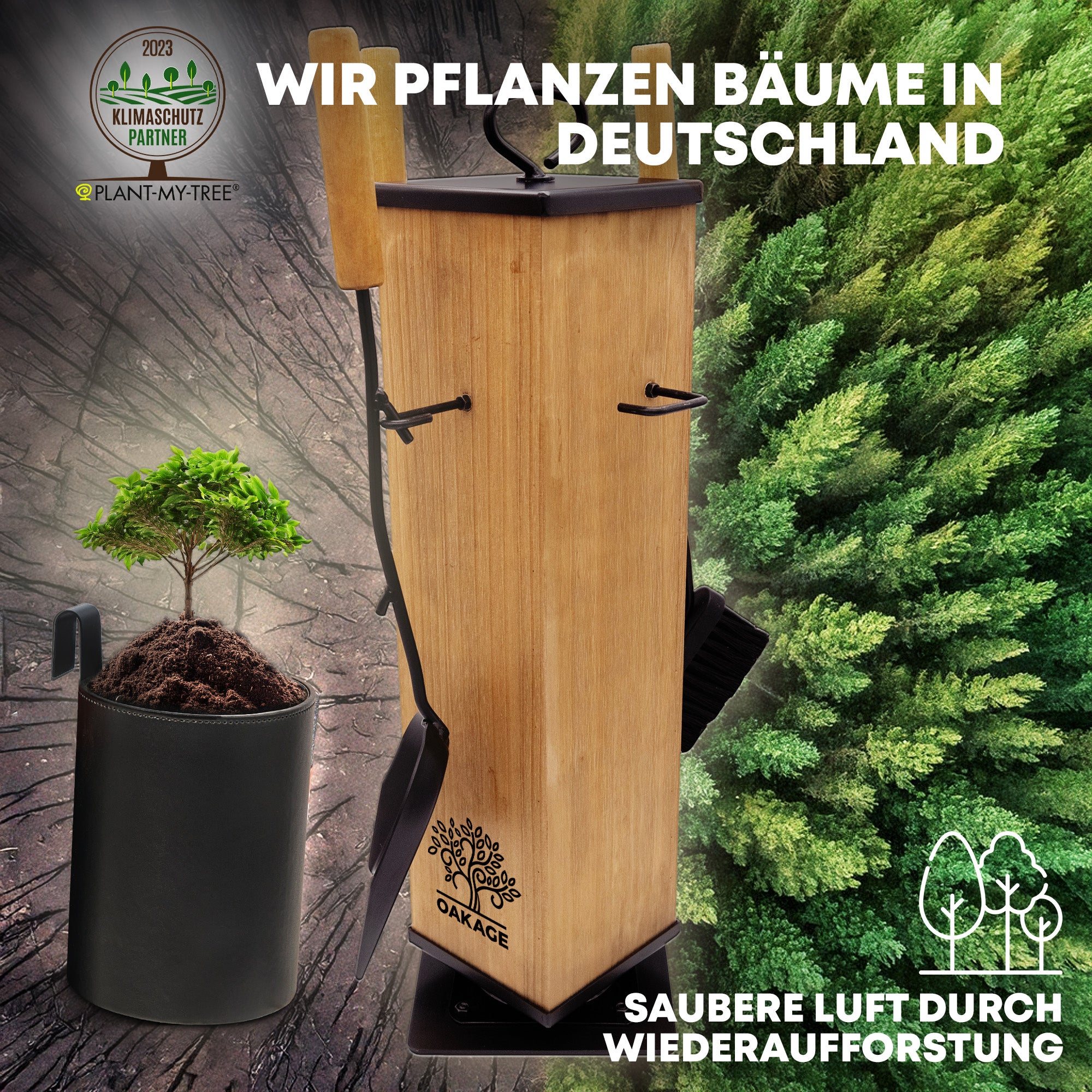 OAKAGE Kaminbesteck WillowWrap – Stilvolles Design trifft maximale Funktionalität