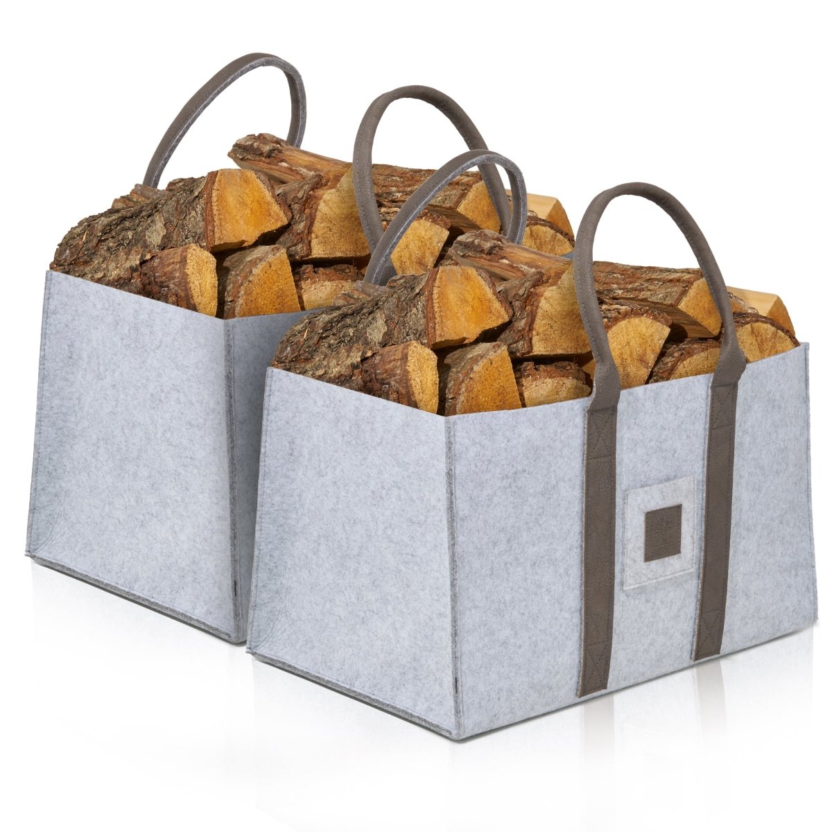 DuoPack Holzkorb / Filzshopper - Dein Alltagsbegleiter - OAKAGE