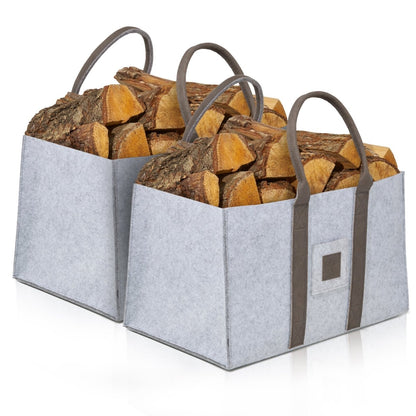 DuoPack Holzkorb / Filzshopper - Dein Alltagsbegleiter - OAKAGE