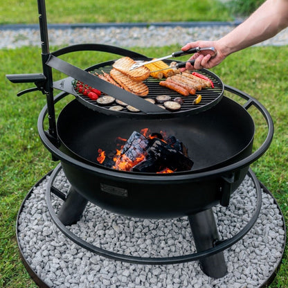 FERRO – Premium Feuerschale mit Grill & höhenverstellbarem Rost - OAKAGE