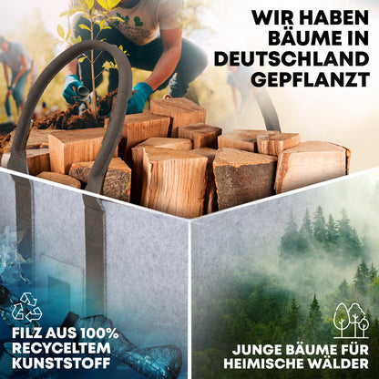 DuoPack Holzkorb / Filzshopper - Dein Alltagsbegleiter