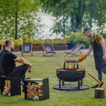 SOLARIS – XXL Feuerschale mit Grillfunktion für laue Sommernächte - OAKAGE